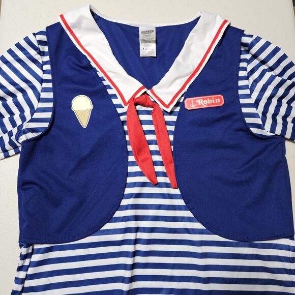 Stranger Things Robin Scoops Ahoy Spirit Halloween Costume Size Large Shirt Top - Picture 11 of 11